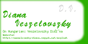 diana veszelovszky business card
